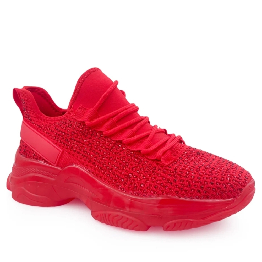 Red Rhinstone Women's Sneaker